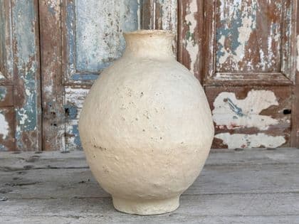 Vintage Papier Mache Decorative Pot