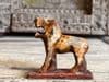 Vintage polychrome wooden tiger, avatar of goddess Durga