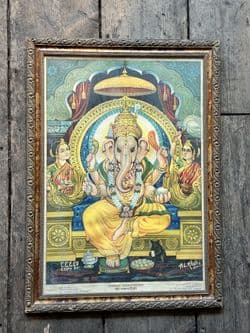 Vintage Print of Lord Ganesha, Remover of Obstacles