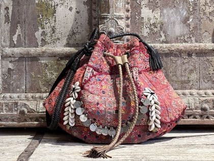 Vintage Textile bucket bag