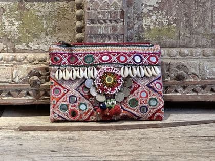 vintage textile clutch, from Kutch Gujarat