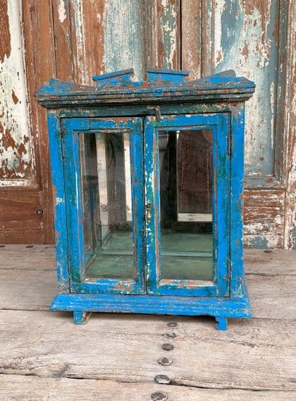 Vintage Wall Cabinet with Glass front and sides, Gujaratoors