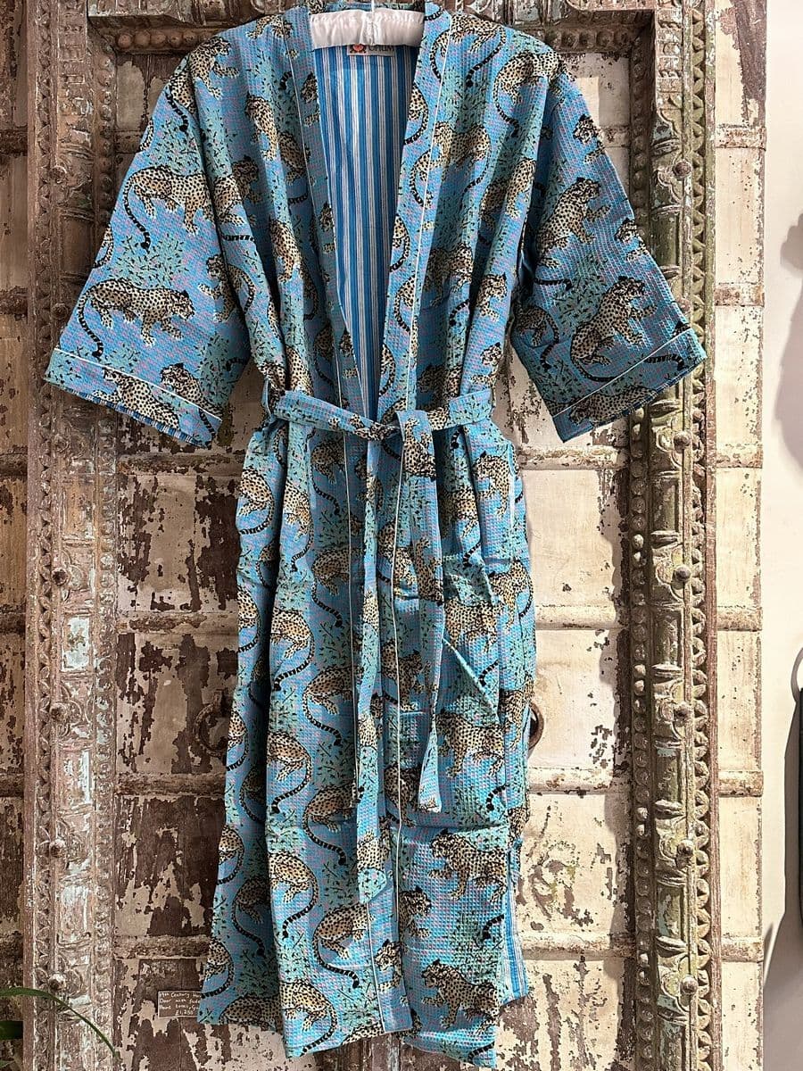 Waffle Cotton Lined Dressing Gown