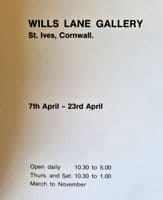 Bryan Pearce Rare Wills Lane Catalogue 1977