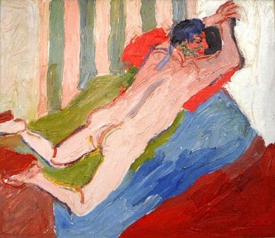 Fred Yates Male Nude Oil on Canvas