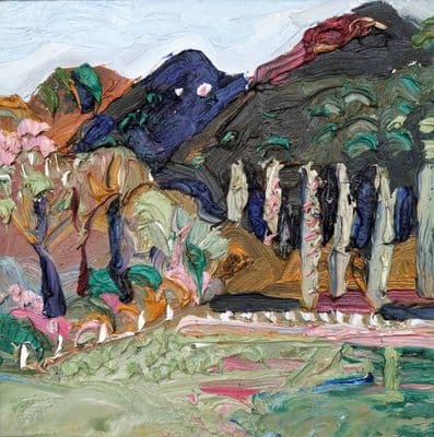 Fred Yates My Balcony La Motte oil painting