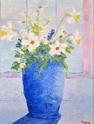 Joan Speight Hetty's Flowers Still Life oil on canvas