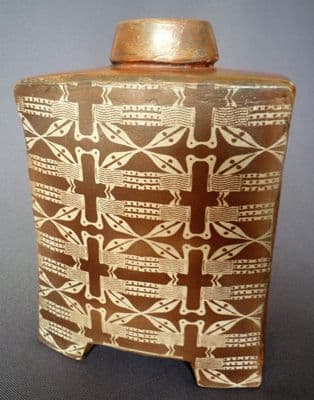 John Bedding St Ives Ceramic Illustrated Design Bottle Pot