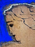 John Emanuel Classical Head oil and gold leaf on panel