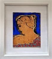 John Emanuel Classical Head oil and gold leaf on panel