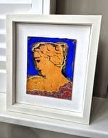 John Emanuel Classical Head oil and gold leaf on panel