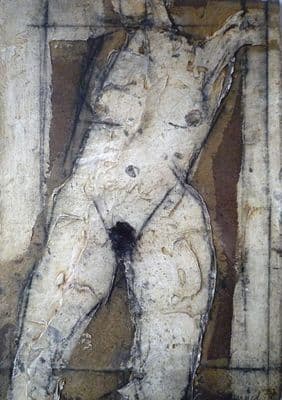 John Emanuel Figure oil and mixed media