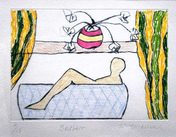 John Emanuel Hand Coloured limited edition etching