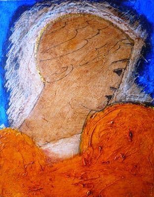 John Emanuel Iconic Classical Head oil on board