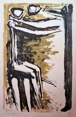 Kenneth Armitage Mother and Child Signed Limited Edition Lithograph