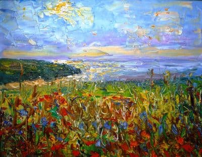 Michael Strang Cornish Landscape oil on canvas