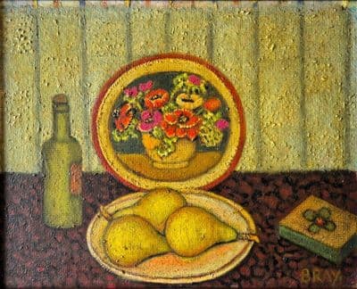 Norman Bray Modern British Still Life Three Pears