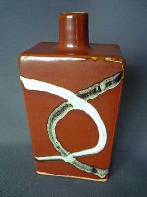 Peter Swanson Small Slabbed Kaki Bottle Vase