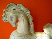 Rare Celtic Pottery Medallion Horse