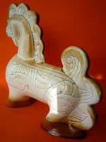 Rare Celtic Pottery Medallion Horse