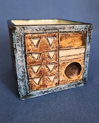 Troika Pottery Rough Textured Ware Fish Cube