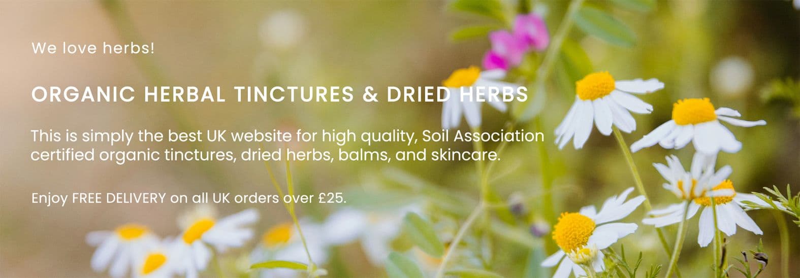 Organic Herbal Tinctures and Dried Herbs