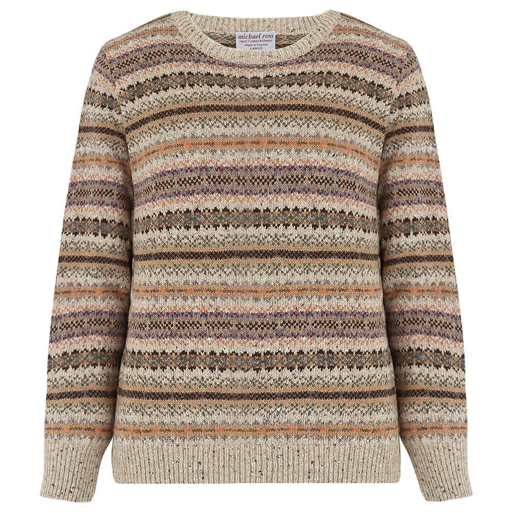 FAIR ISLE KNITWEAR-Crew neck Made in England