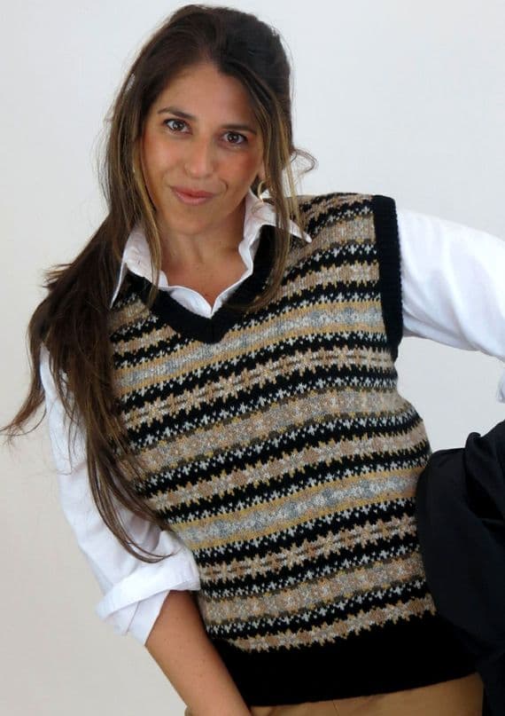 FAIR ISLE KNITWEAR-slip overs- vest - Made in England