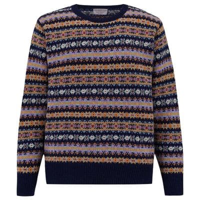 COUNTRY FAIR ISLE CREW F15 PRUSSIAN