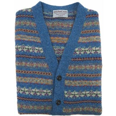 CREST FAIR ISLE  WAISTCOAT F04 SAPHIRE