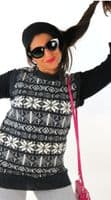 Snow-Blue and White Fair Isle