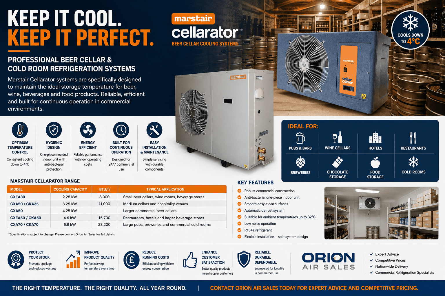 Beer Cellar Cooling & Cold Room Refrigeration Systems, Protect Your Stock and Improve Quality
