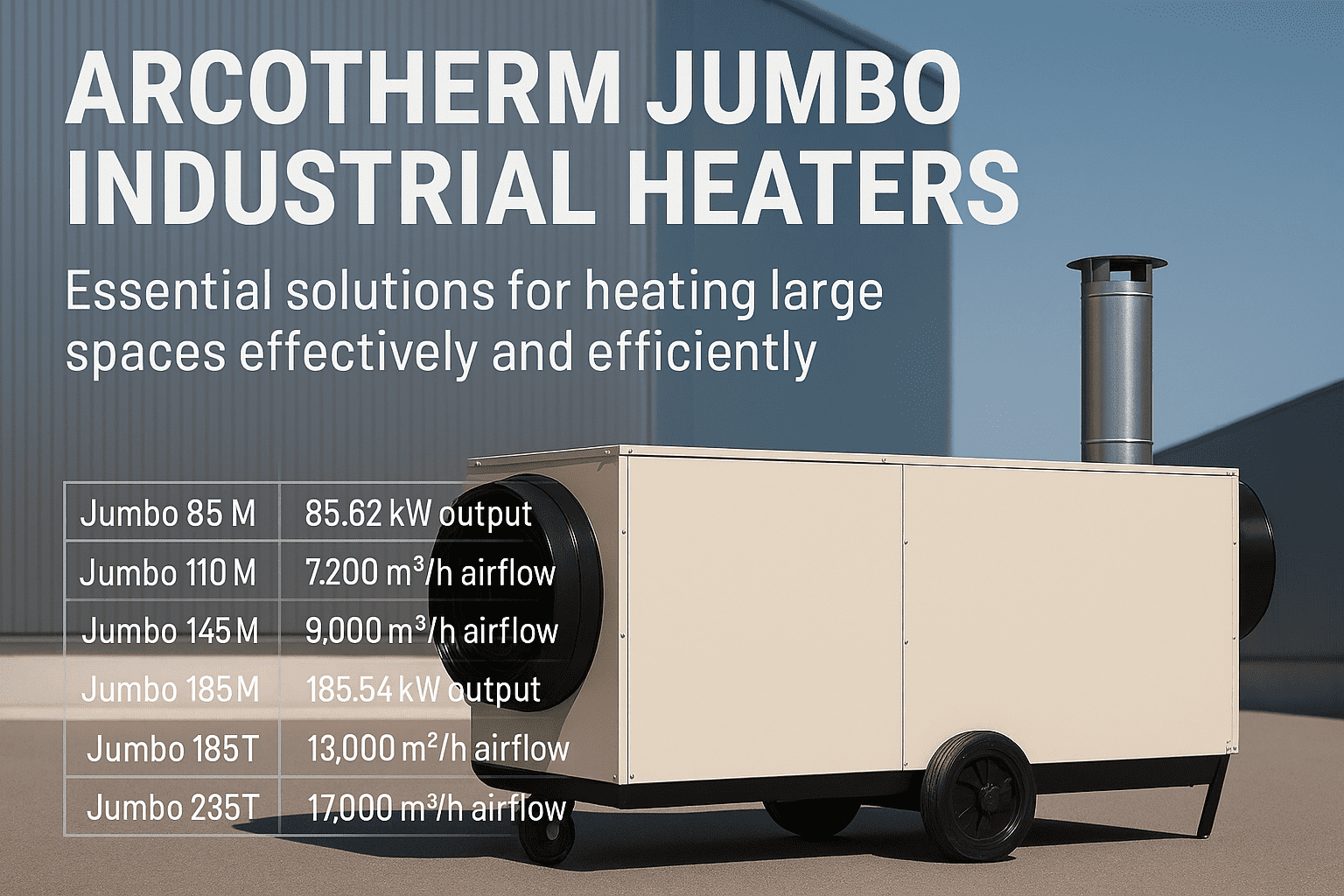 Industrial Heating Solutions, the Arcotherm Jumbo Range for High-Performance Applications