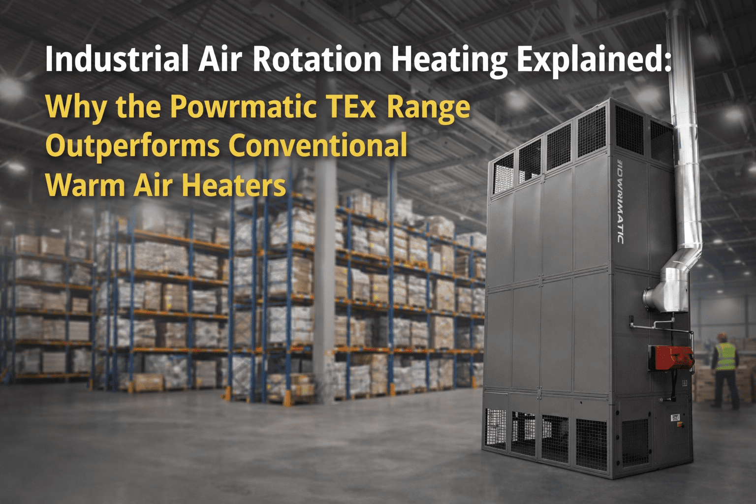 Powrmatic TEx Warehouse Rotation Heating Explained, Why they Outperforms Conventional Air Heaters