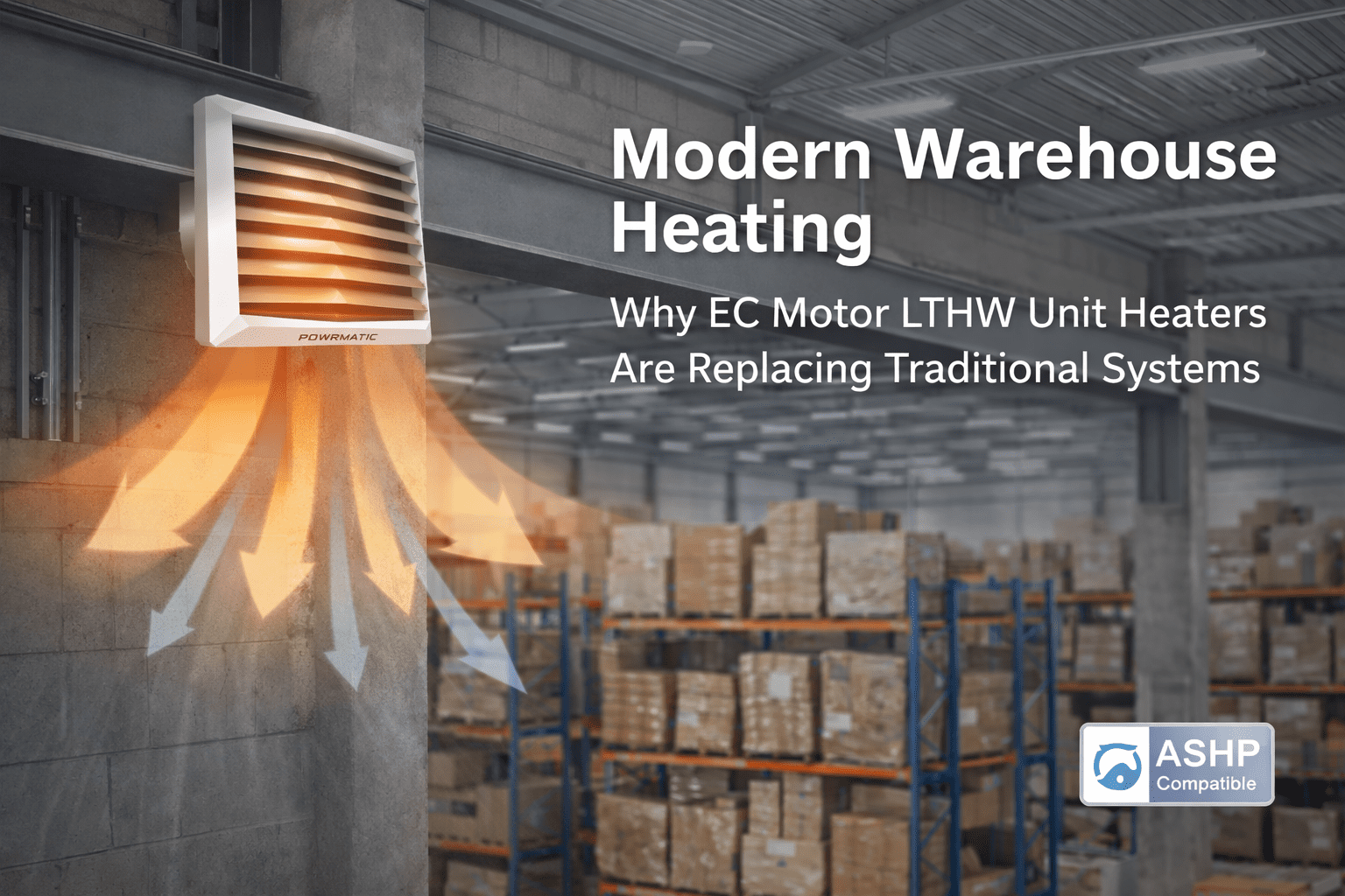 Modern Warehouse Heating, Why EC Motor LTHW Unit Heaters Are Replacing Traditional Systems