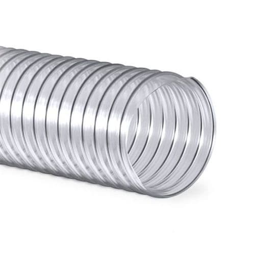 10 Meter Lindab Tecflex PU Flexible Translucent Polyurethene Dust Extraction 51mm to 304mm