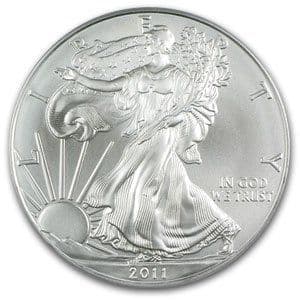 2011 AMERICAN SILVER EAGLE 1 oz. PURE SILVER (UNCIRCULATED) 25th Anniversary Year Coin