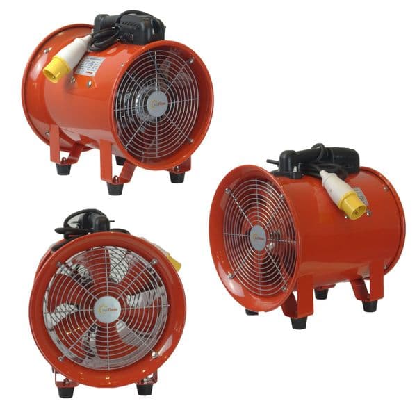 250mm Site Ventilation & Extraction Fan 110V – Dust, Fume & Confined Space Use (OLYC25-110)