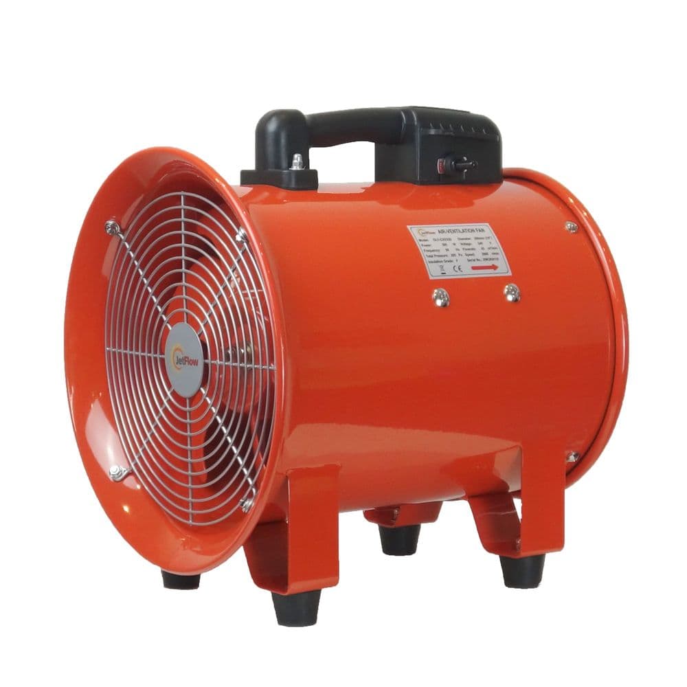250mm Site Ventilation & Extraction Fan 110V Dust, Fume & Confined Space Use OLYC25-110 + FL25