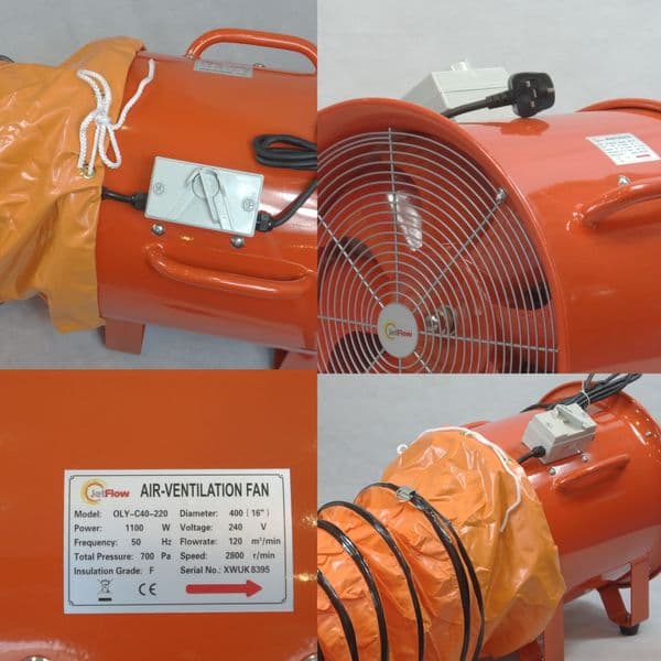 400mm Heavy Duty Ventilation Fan 240V – Powerful Dust & Fume Extraction (OLYC40/220)