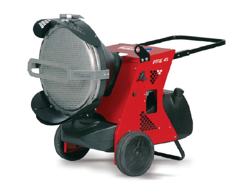 Arcotherm Fire 45 Dual Voltage Gas Infrared Space Heater Direct Combustion 37Kw/125000BTU 110V/220V