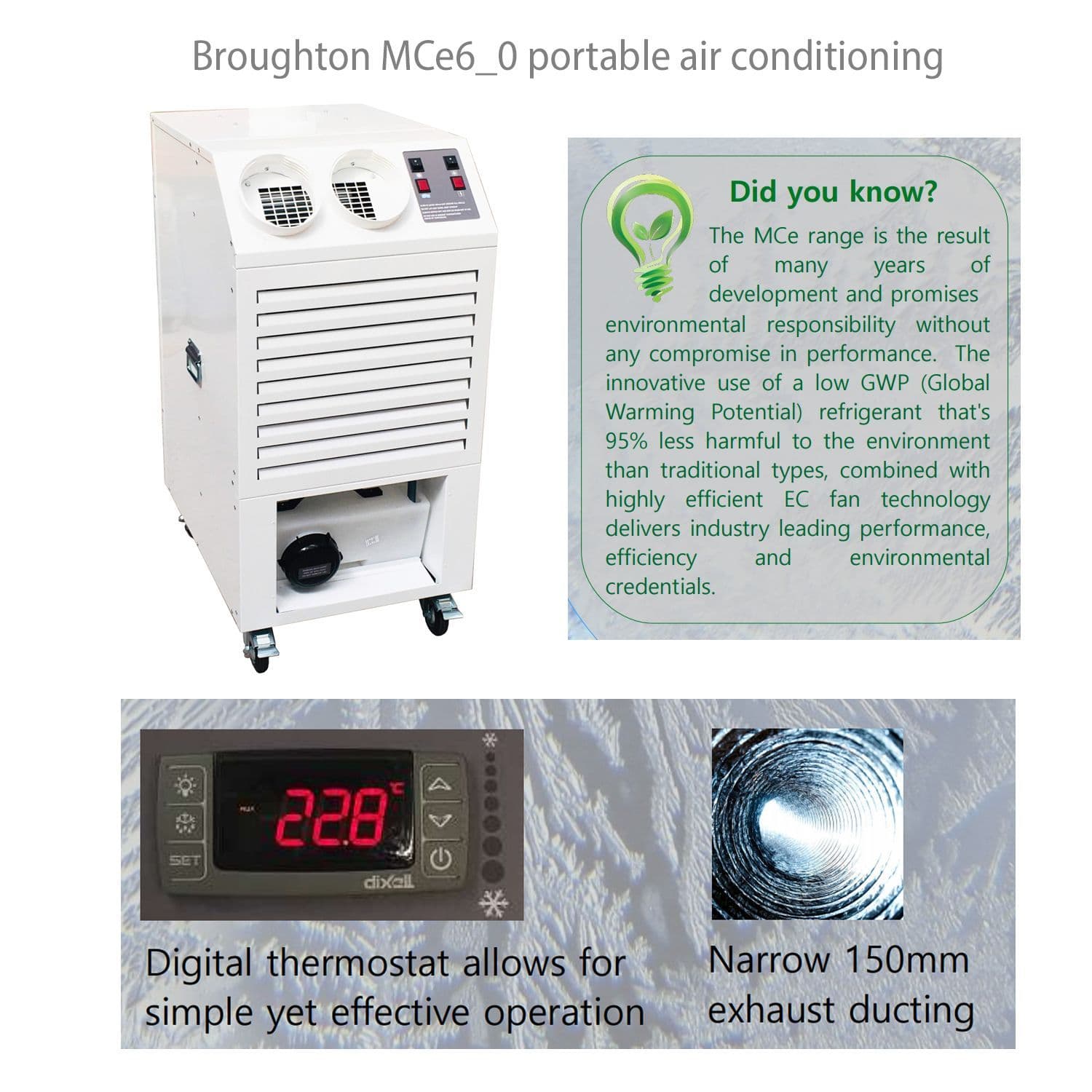 Broughton Mce6 0 Industrial Portable Air Conditioning Mobile 6kw