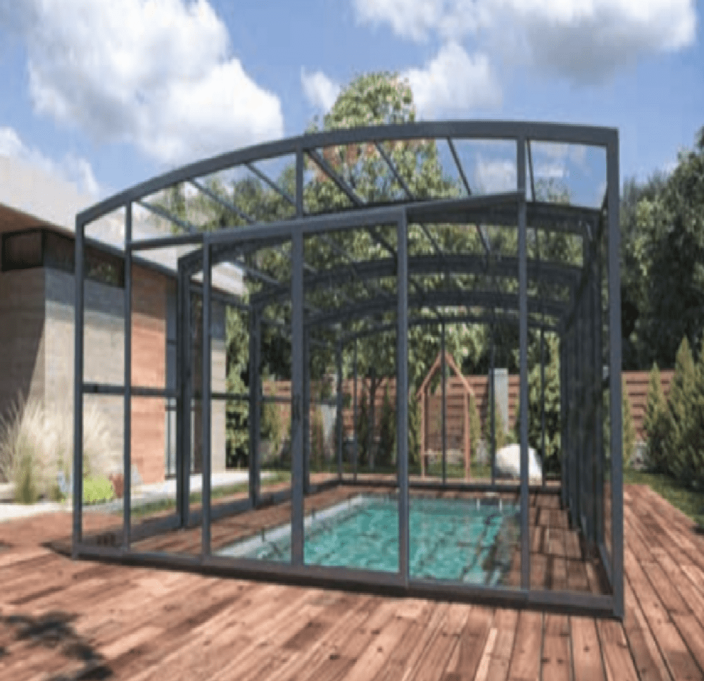 Certikin Aquacomet Charisma 5 Bay Telescopic Swimming Pool Enclosure 10 ...
