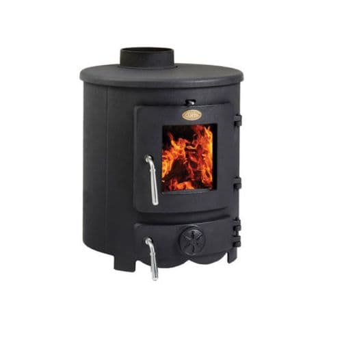 Clarke 6909902 Barrel III Black Cast Iron Wood Burning Stove 5Kw/18000Btu