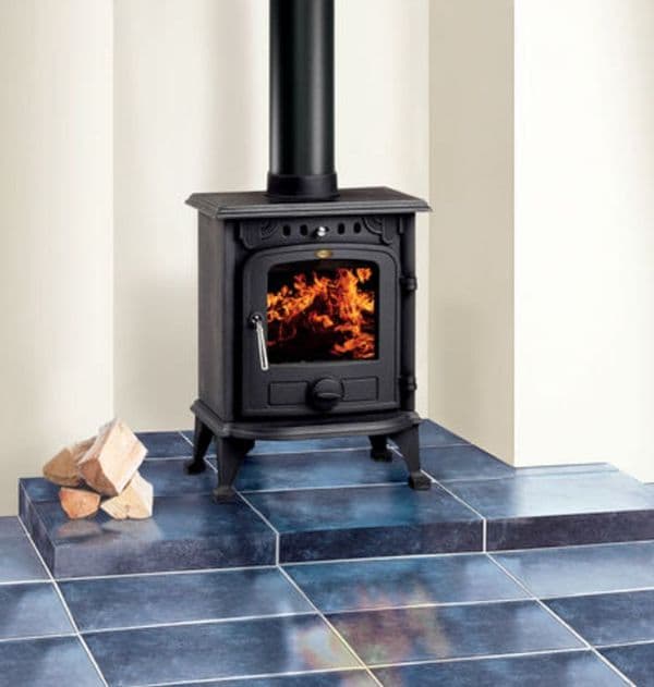 Clarke 6910134 Buckingham II Black Cast Iron Wood Burning Stove 5Kw/18000Btu
