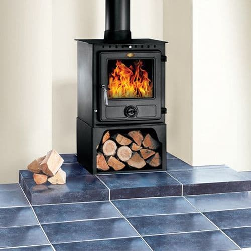 Clarke 6910139 Eton II Large Black Steel Wood Contemporary Burning Stove 34000Btu/10Kw