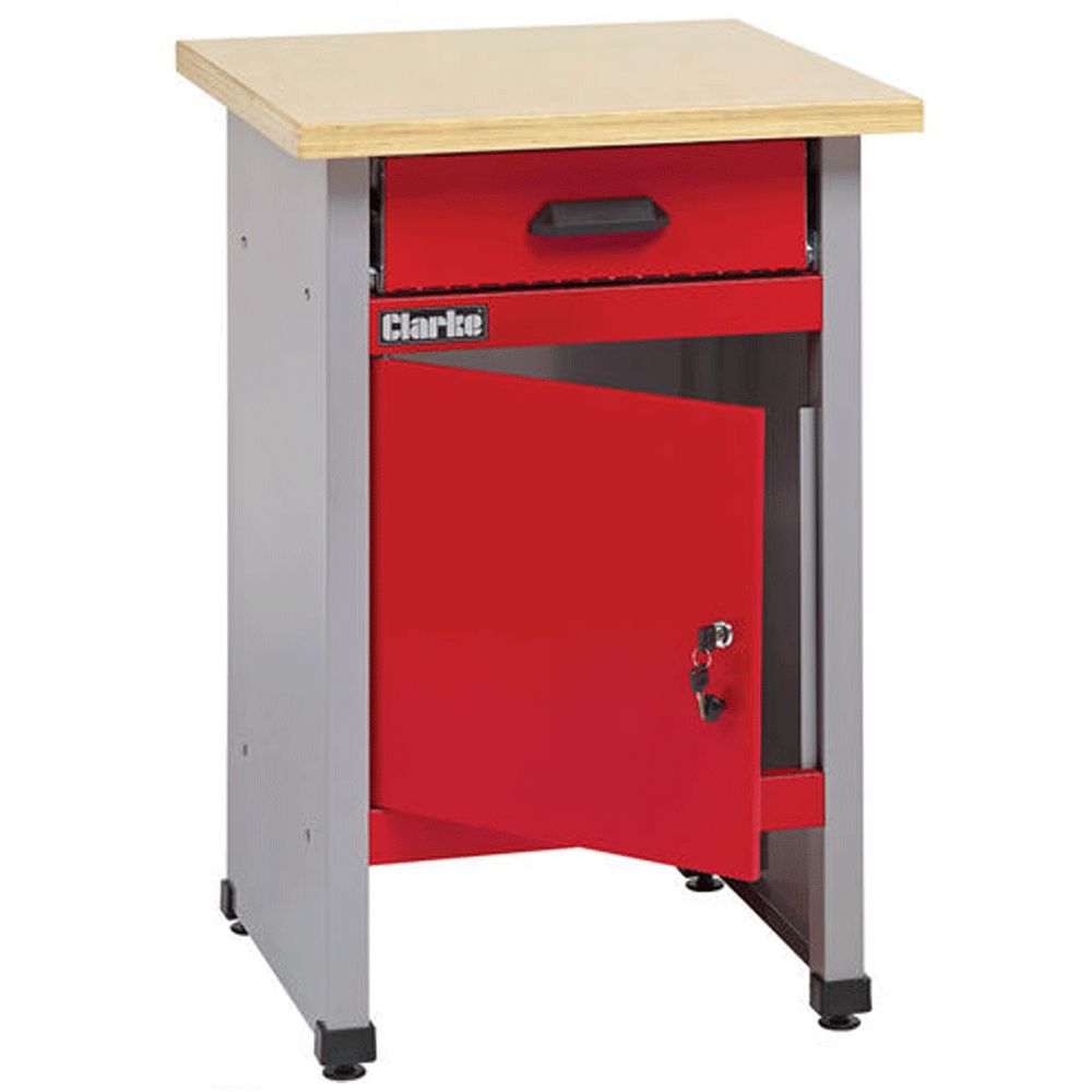 Clarke Modular Workbench Clarke CWB57 Workbench With Drawer And Lockable Cupboard 570mm