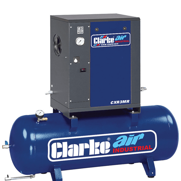 Clarke CXR3MR Industrial Screw Air Compressor 8.5CFM 3hp 106cfm 145psi/10bar 240V~50Hz