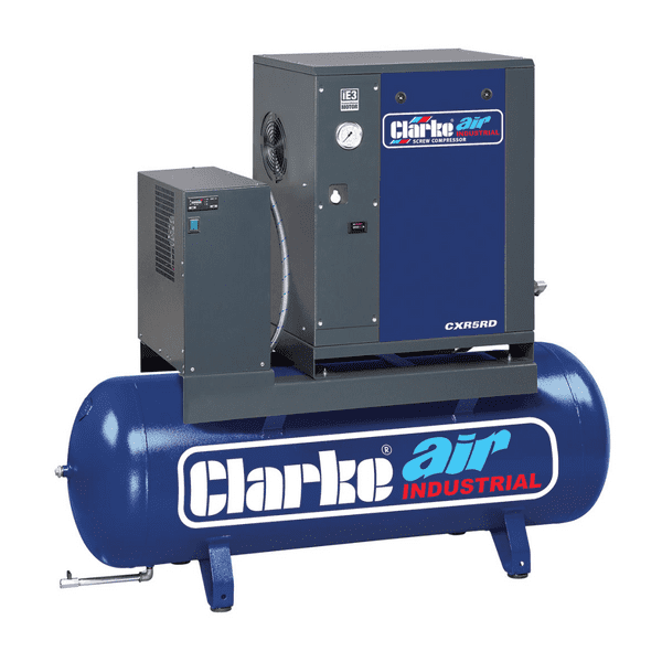 Clarke CXR5RD Industrial Screw Air Compressor With Receiver And Dryer 5.5hp 17.1cfm 400V~50Hz