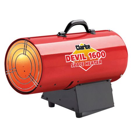 Clarke Devil 1600 Propane Fired Space Heater 36.6kW 125,000 BTU 240V~50Hz